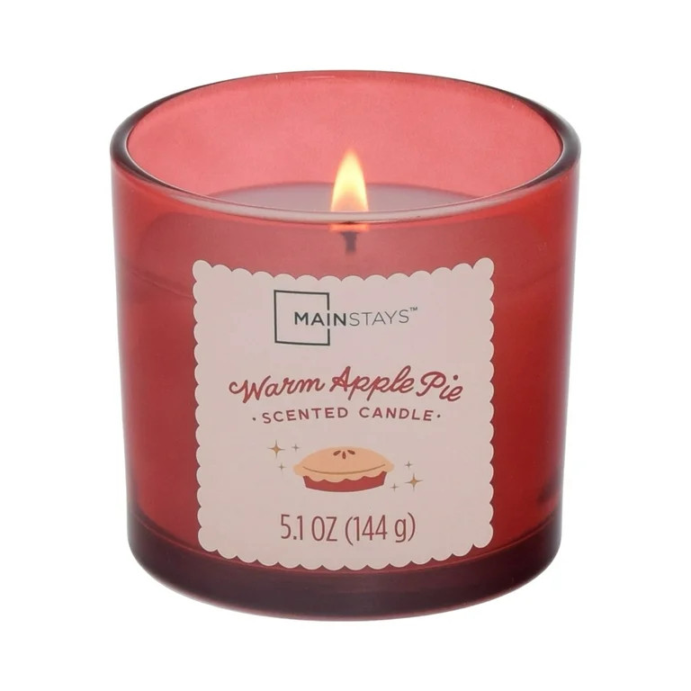Mainstays 1-Wick Oven Scene Scented Jar Candle, Warm Apple Pie, 5.1oz. | Walmart (US)