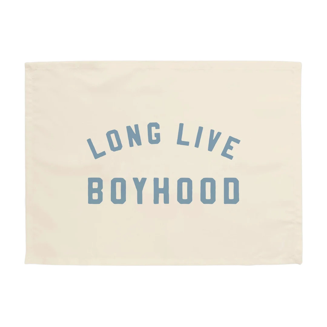 Long Live Boyhood Blue Easy Hang Banner™ for Boy's Rooms, Brother's Rooms & Playrooms Boy's Roo... | Etsy (US)