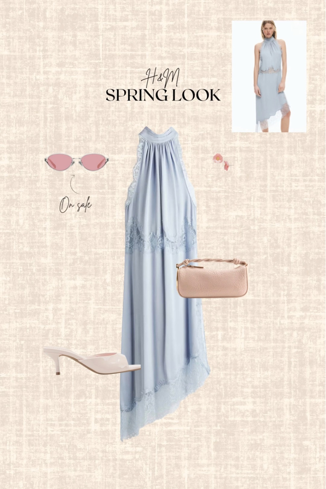 H&M Spring Look under $100! 

Dress, bag, heels, sunglasses, earrings 

#LTKSeasonal #LTKSaleAlert #LTKootd