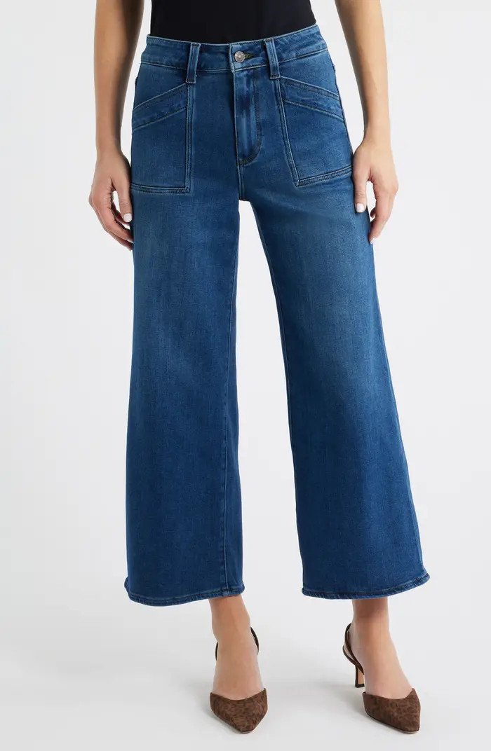 Anessa Slant Pocket High Waist Ankle Wide Leg Jeans | Nordstrom