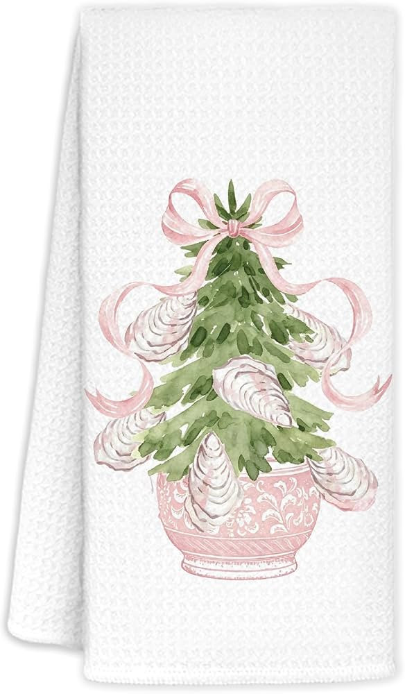 Chinoiserie Oyster Pink Tree Dish Hand Towels for Kitchen Bathroom | Amazon (US)