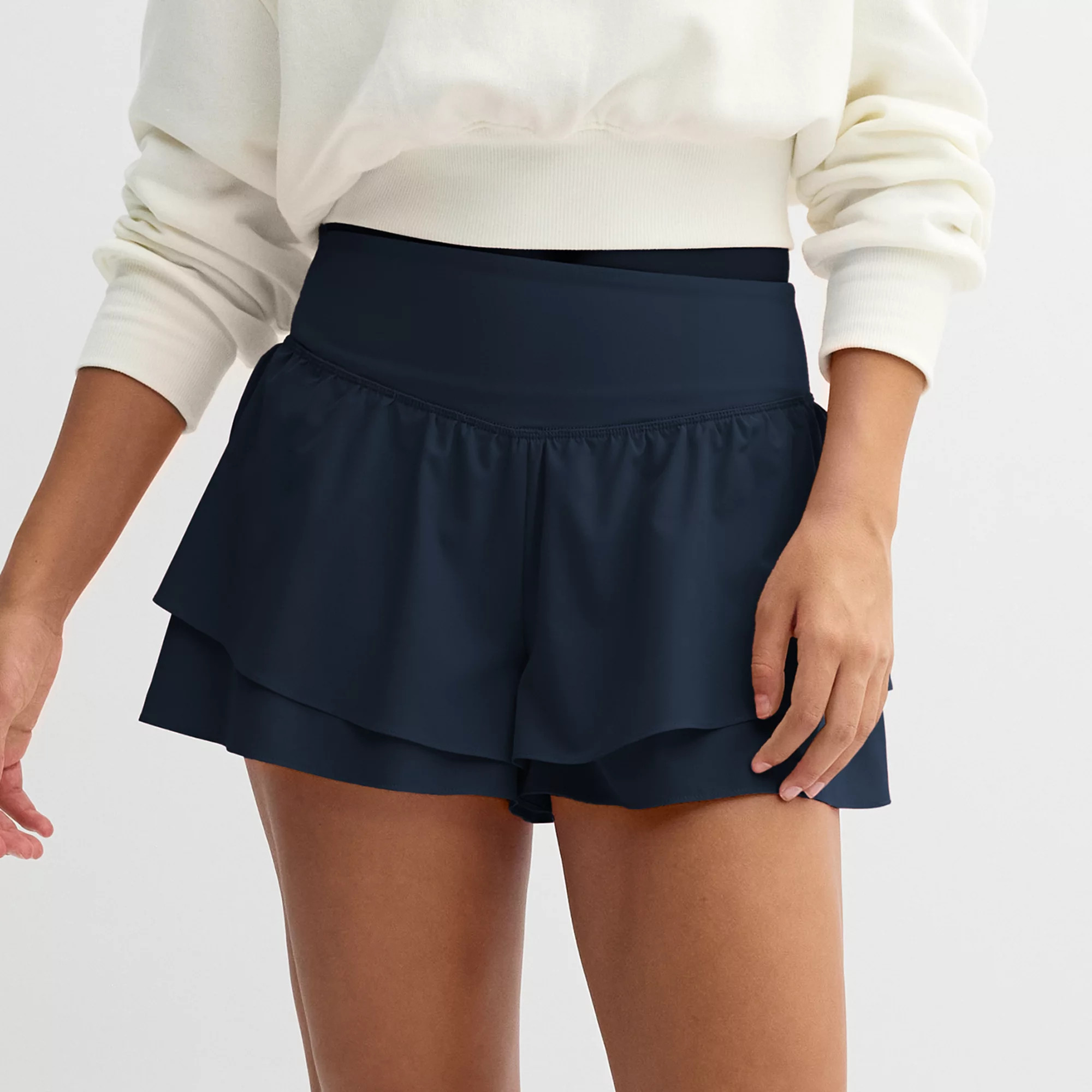 Juniors' SO® Woven Flutter Running Shorts | Kohl's