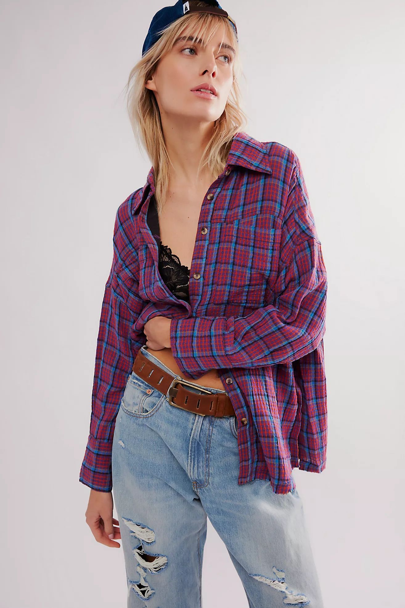 We The Free Cardiff Plaid Top | Free People (Global - UK&FR Excluded)