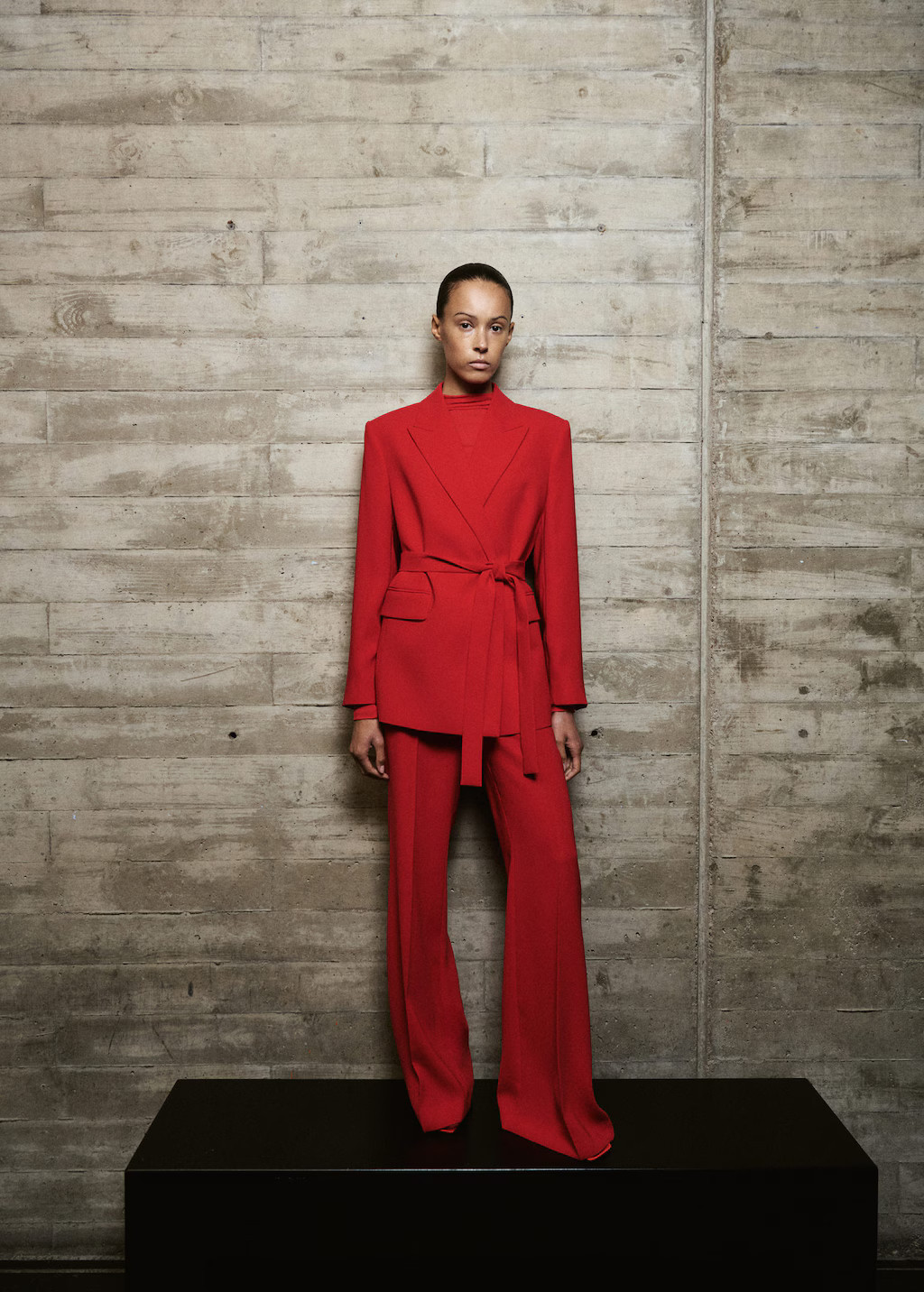 Suit jacket with scarf red - Woman - M - MANGO | Mango (US/MX/AU)