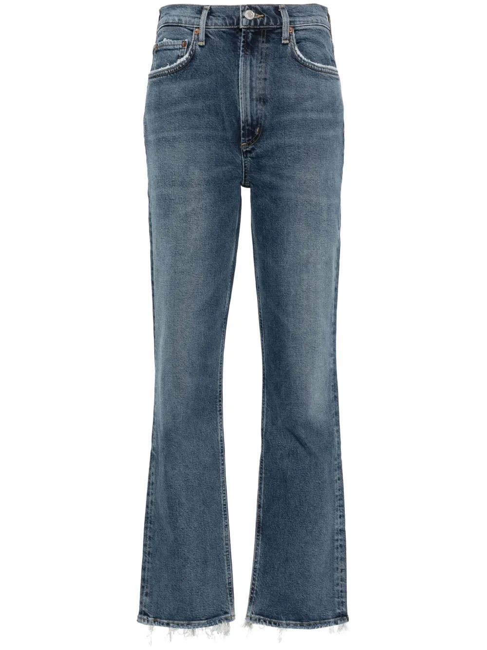 high-rise stovepipe-leg jeans | Farfetch Global