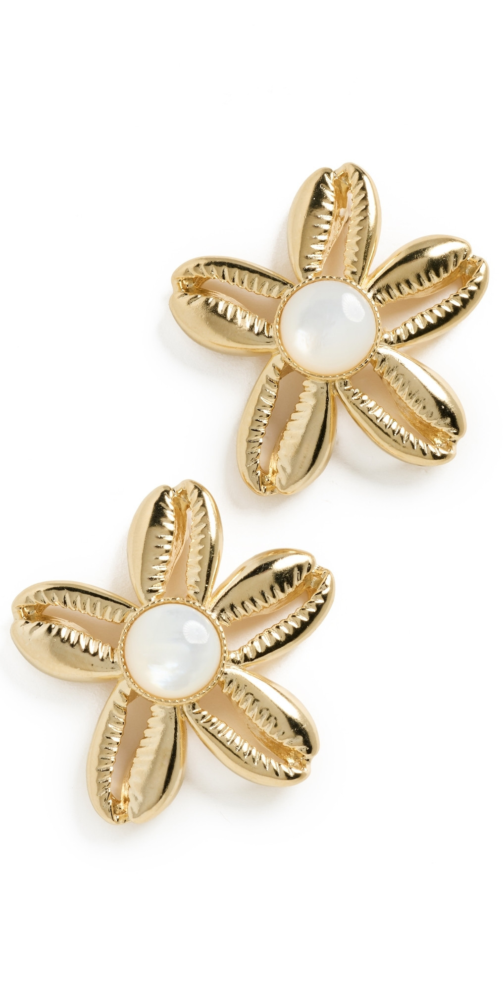 Brinker + Eliza Aloha Earrings Gold/MOP One Size | Shopbop