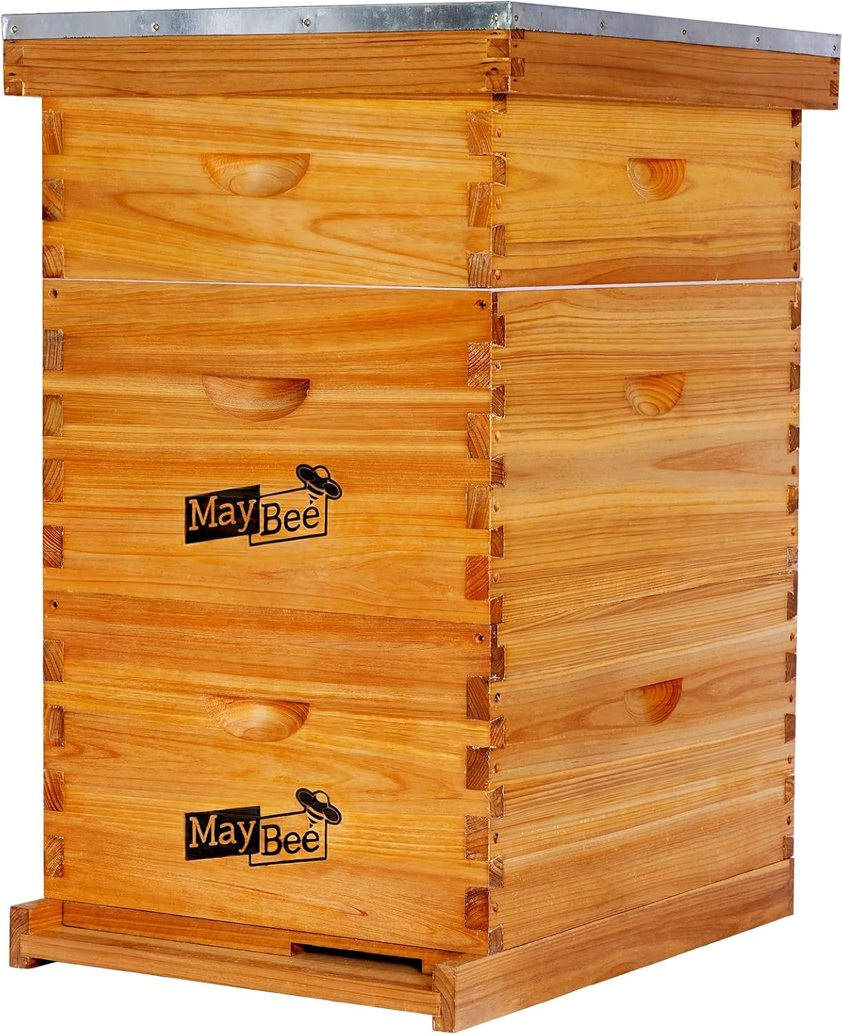 10-Frame Langstroth Beehive Dipped in Beeswax, Complete Bee Hives Includes 2 Deep Bee Boxes and 1 Medium Box with Beehive Frames and Foundations | Amazon (US)