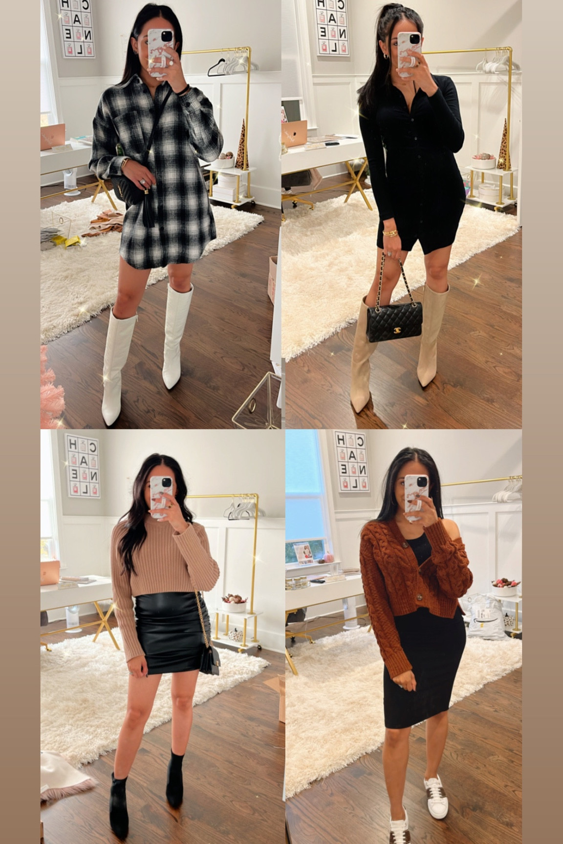 Leather skirt
Plaid dress
OOTN ootd
Outfit ideas 

#LTKstyletip #LTKunder100 #LTKsalealert