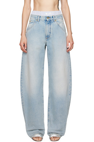 Blue Khris Barrel Leg Jeans | SSENSE