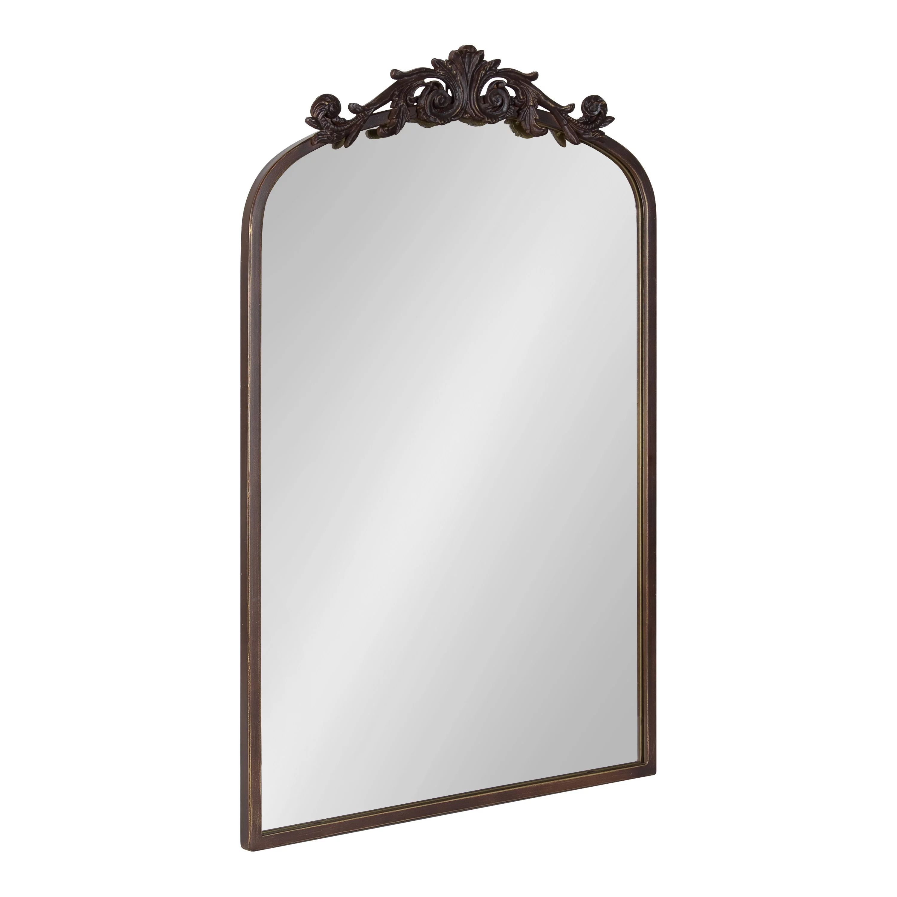 Kate and Laurel Arendahl Traditional Arch Mirror, 24 x 36, Antique Gold, Baroque Inspired Wall De... | Walmart (US)