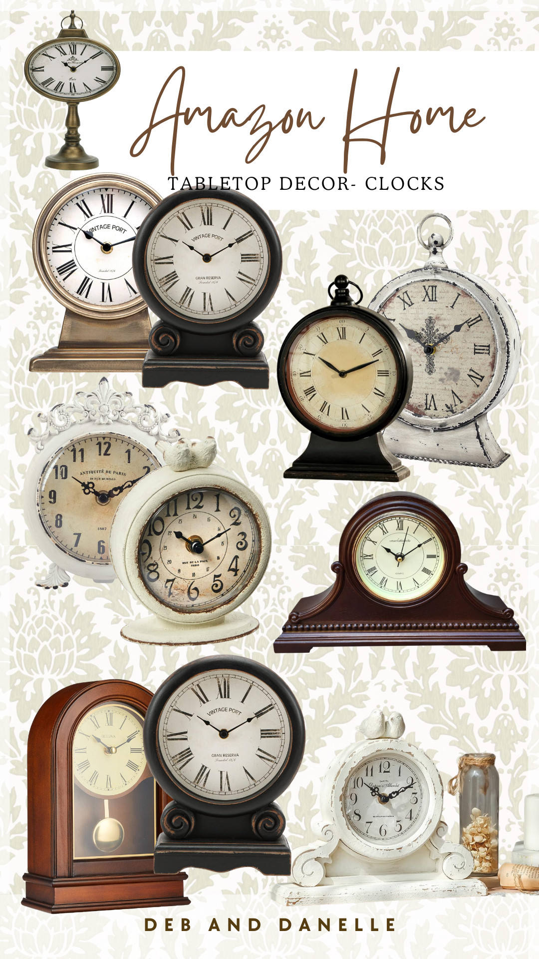 We love adding some vintage style to our homes, and these vintage-style tabletop clocks are a great way to add depth and character. 

 #LTKHome #LTKFindsUnder100