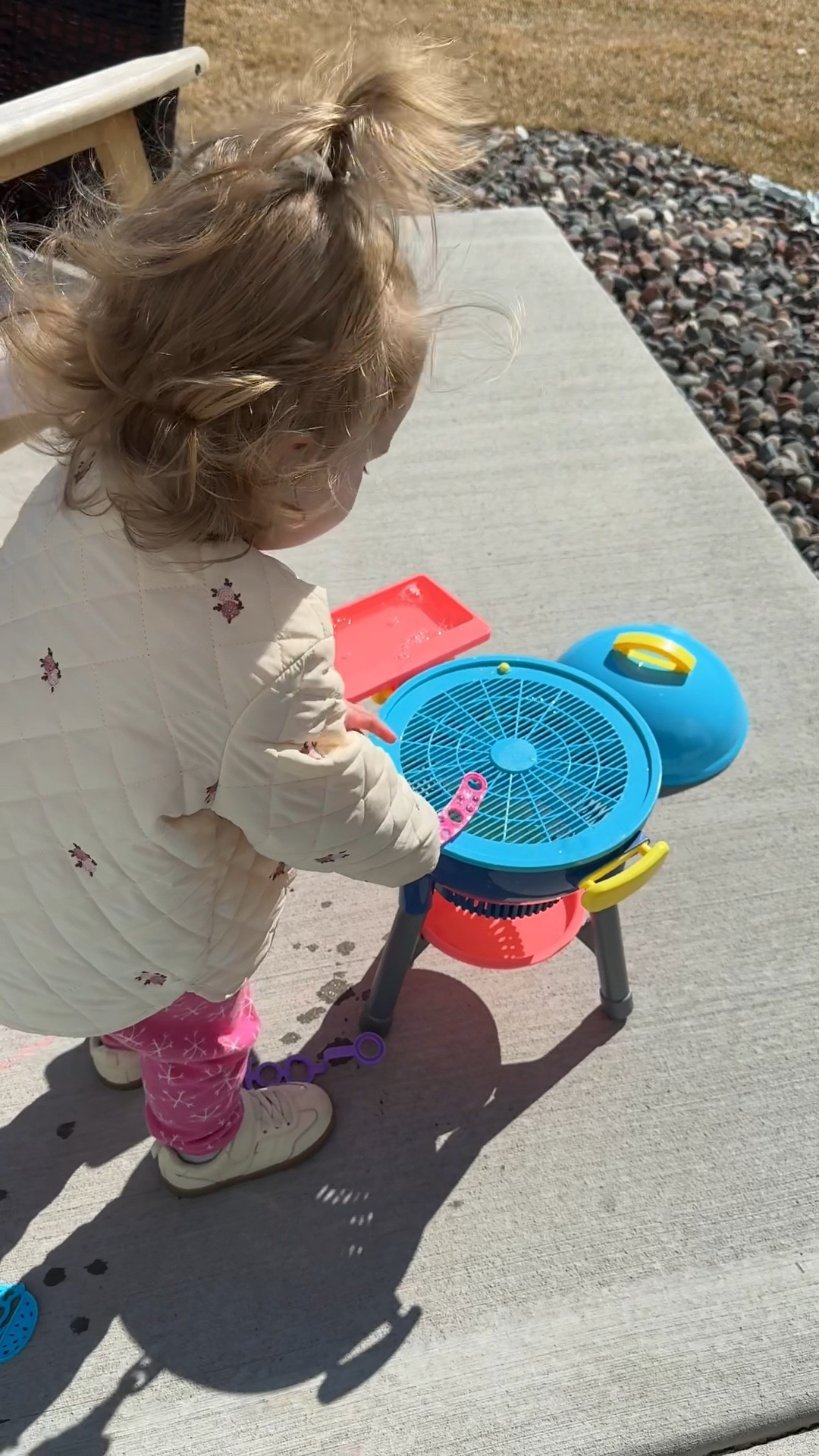 how cute is this bbq grill bubble machine 🤭🙌🏼🫧 outdoor toys // toys for toddlers // outdoor bubble machine // outdoor play // pretend play // toddler activities // spring toys // target spring sale // toys on sale // 

#LTKKids