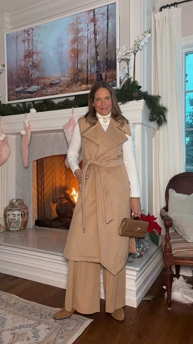 I’m in a size medium in the pants and a large in the sweater and long vest.  

#LTKootd #LTKOver40 #LTKgrwm