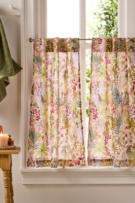 Anela Cotton Printed Scenic Cafe Curtain, Set of 2 | Anthropologie (US)