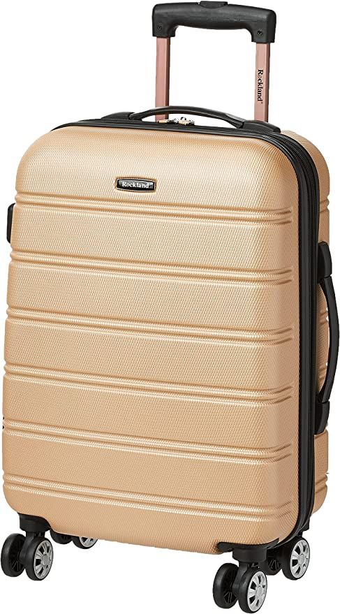 Rockland Melbourne Hardside Expandable Spinner Wheel Luggage, Champagne, Carry-On 20-Inch | Amazon (US)
