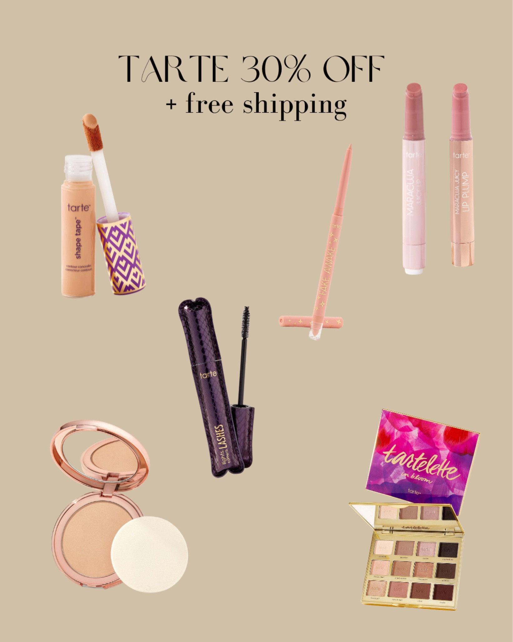 Tarte LTK sale is 30% off plus free shipping! 

#LTKsale #TarteSale #tarteproducta

#LTKsalealert #LTKbeauty #LTKSale
