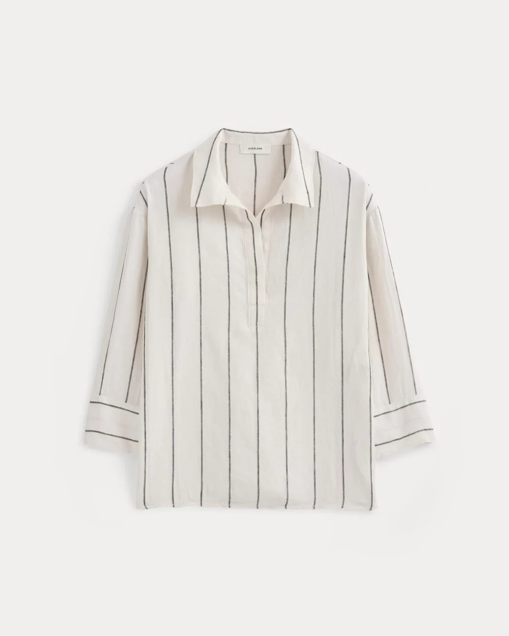 Popover Shirt in Linen | Gardenia/Meteorite | Everlane