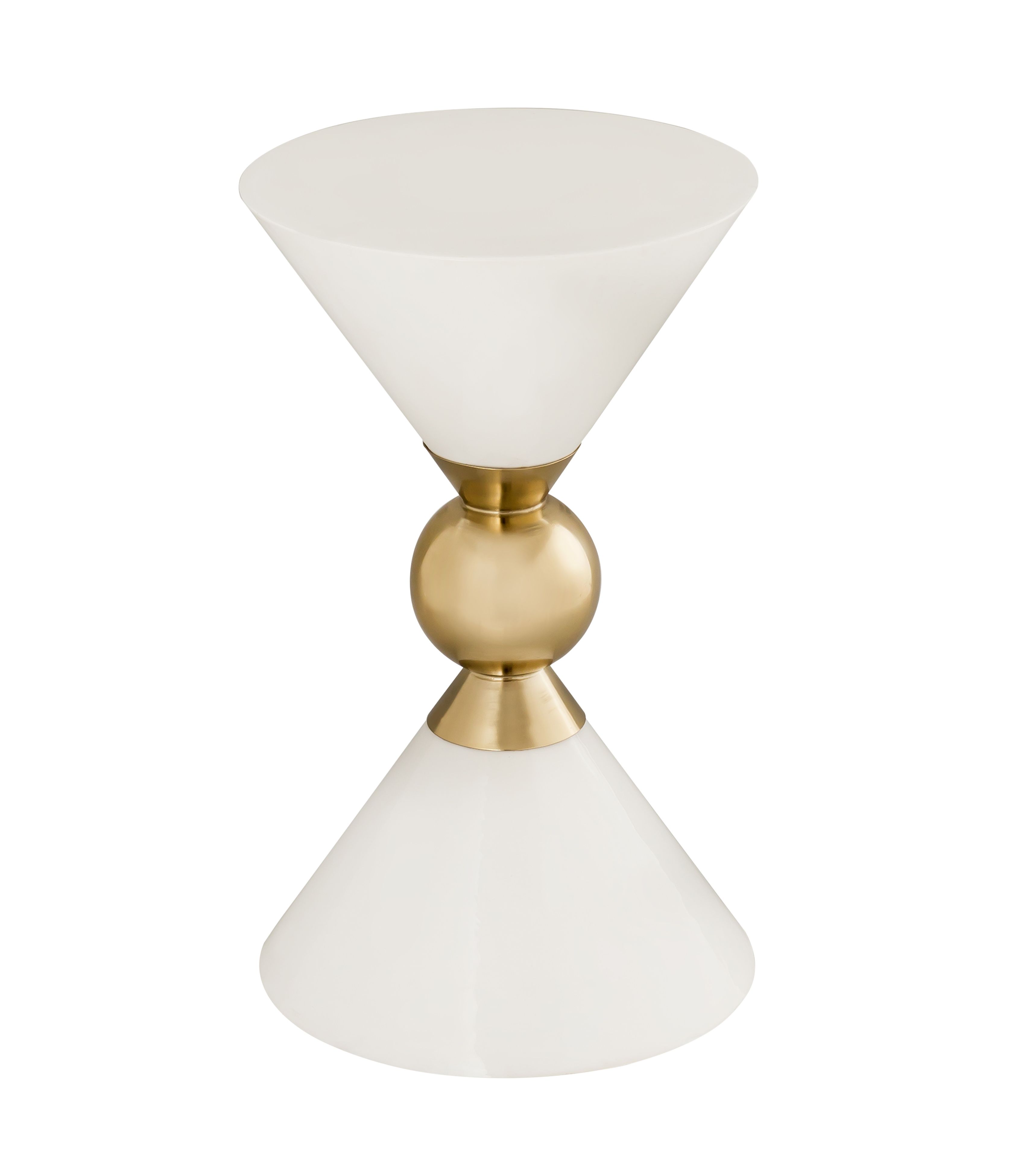 TOV Furniture Balhi White Hourglass Shaped Side Table | Walmart (US)