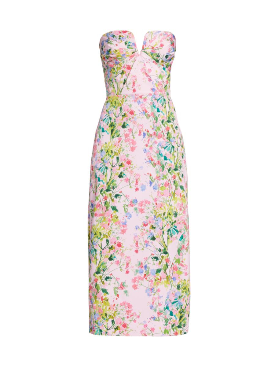 Lily Sweetheart Faille Midi-Dress | Saks Fifth Avenue