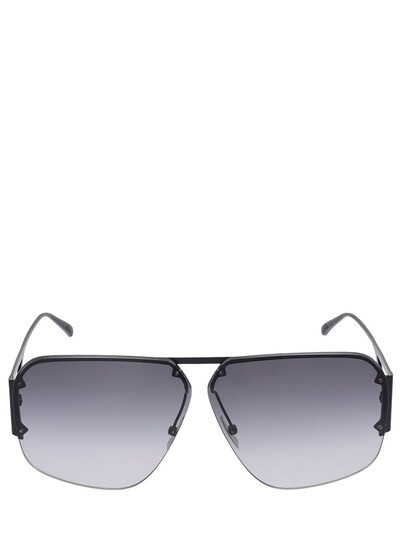Bottega Veneta - Bv1065s pilot metal sunglasses - Black | Luisaviaroma | Luisaviaroma