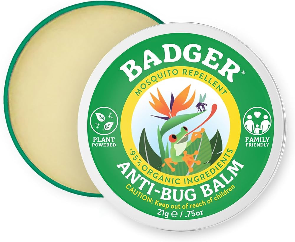 Badger Bug Repellent Tin, Organic Deet-Free Mosquito Repellent with Citronella, Family Friendly P... | Amazon (US)
