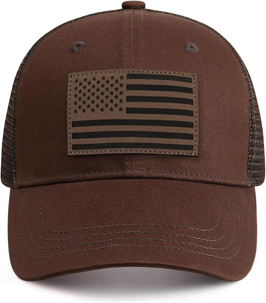 American Flag Trucker Hat - Snapback Hats for Men Women Baseball Cap - Breathable Mesh & Adjustab... | Amazon (US)