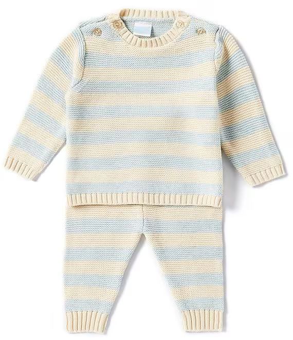 Edgehill Collection Baby Boy 3-24 Months Round Neck Long Sleeve Stripe Sweater & Pull- On Pants S... | Dillard's