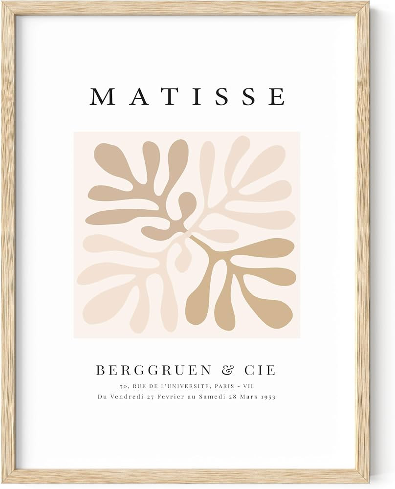 HAUS AND HUES Matisse Minimalist Modern Art Print - Aesthetic Henri Matisse Wall Art, Abstract Ro... | Amazon (US)