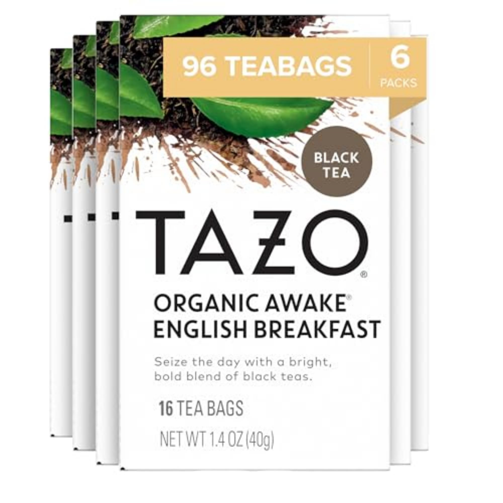 Tazo Regenerative Organic Awake English Breakfast Black Tea, Fair Trade, Kosher, USDA Certified O... | Amazon (US)