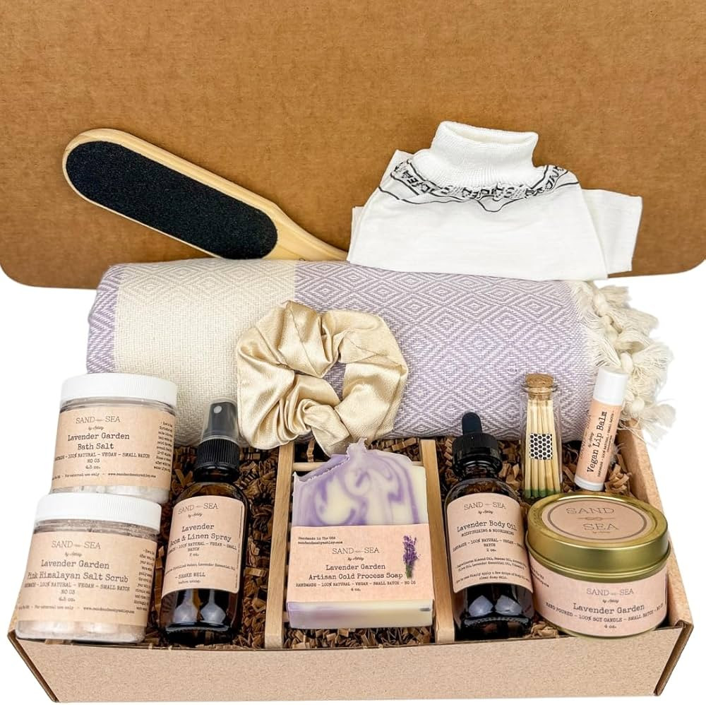 Bath Gift Set for Women, Handmade Gifts For Women, Relaxing, Pampering & Beauty Gift Basket, Uniq... | Amazon (US)