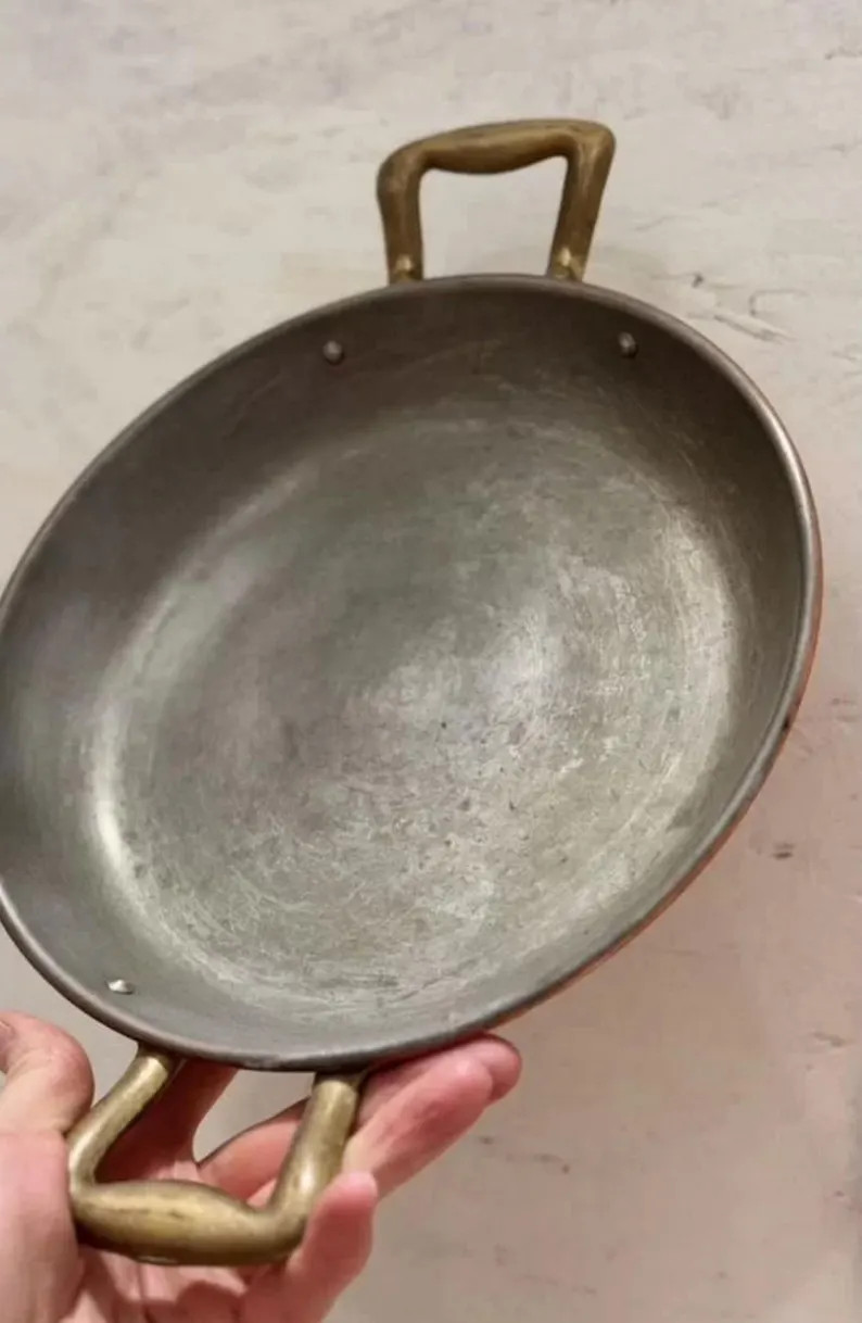 Copper Frying Pans Set \u2013 3 Copper Skillets With Brass Handles - Etsy | Etsy (Global)