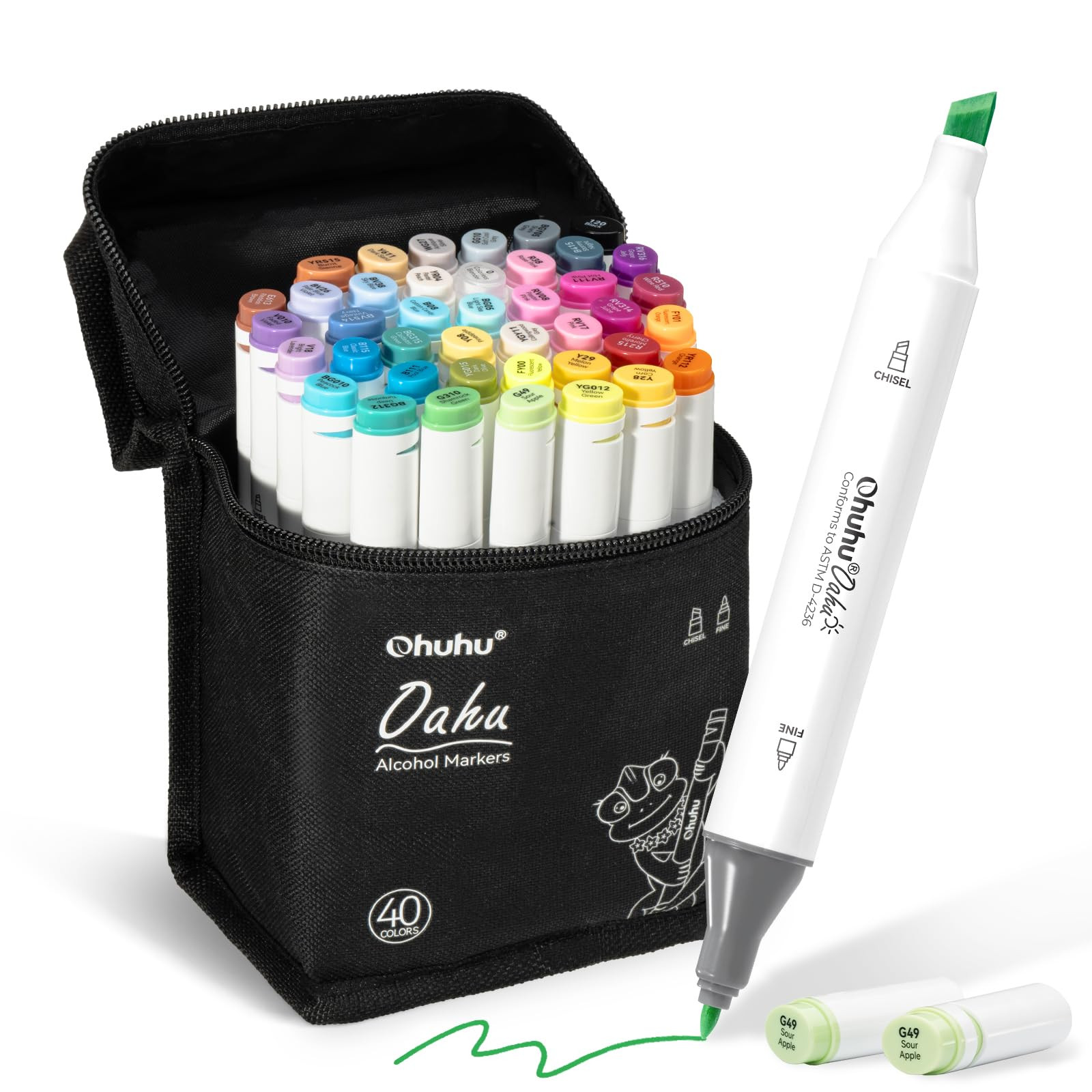 Ohuhu Alcohol Markers - AP Certificated Double Tipped Art Marker Set for Artists Adults Coloring ... | Amazon (US)