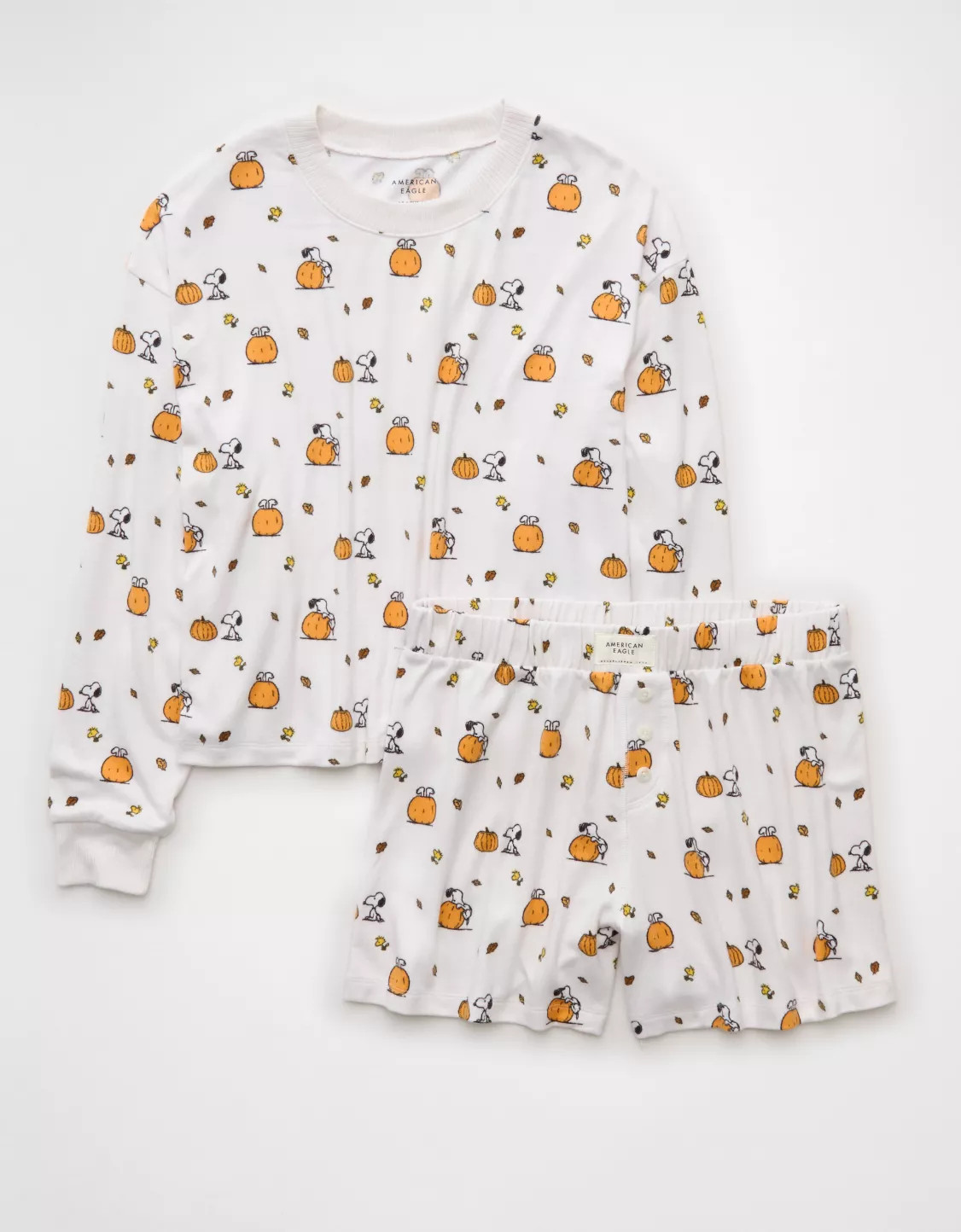 AE Luxe Plush Snoopy Halloween PJ Set | American Eagle Outfitters (US & CA)