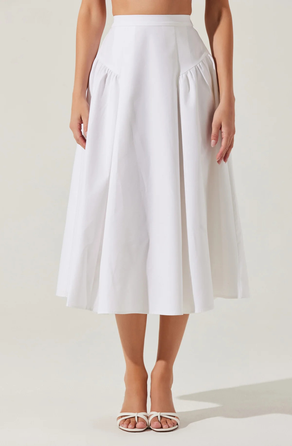 Laila Ruched Detail Midi Skirt | ASTR The Label (US)