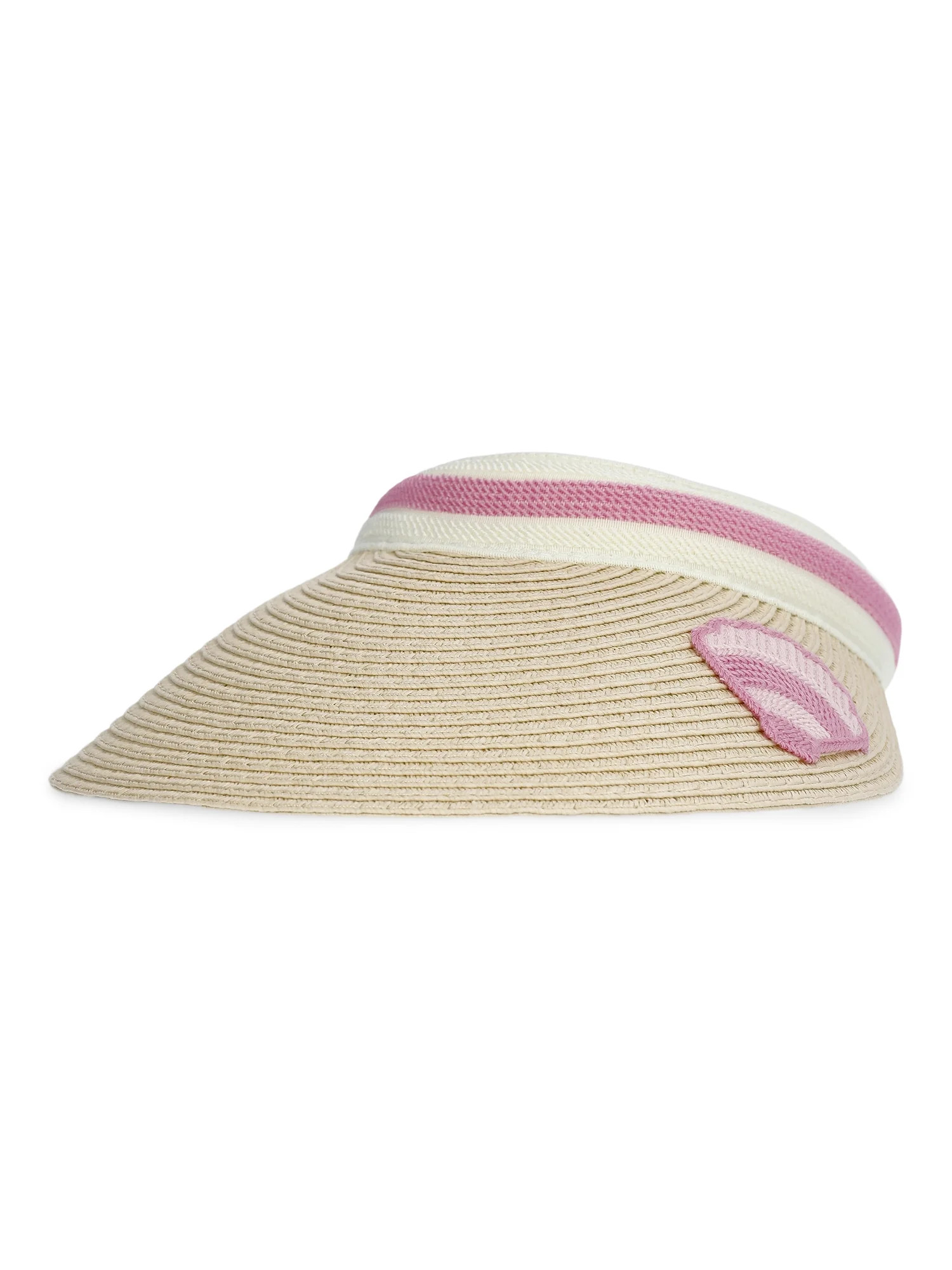 No Boundaries Straw Visor, Women's, Pink Shell | Walmart (US)