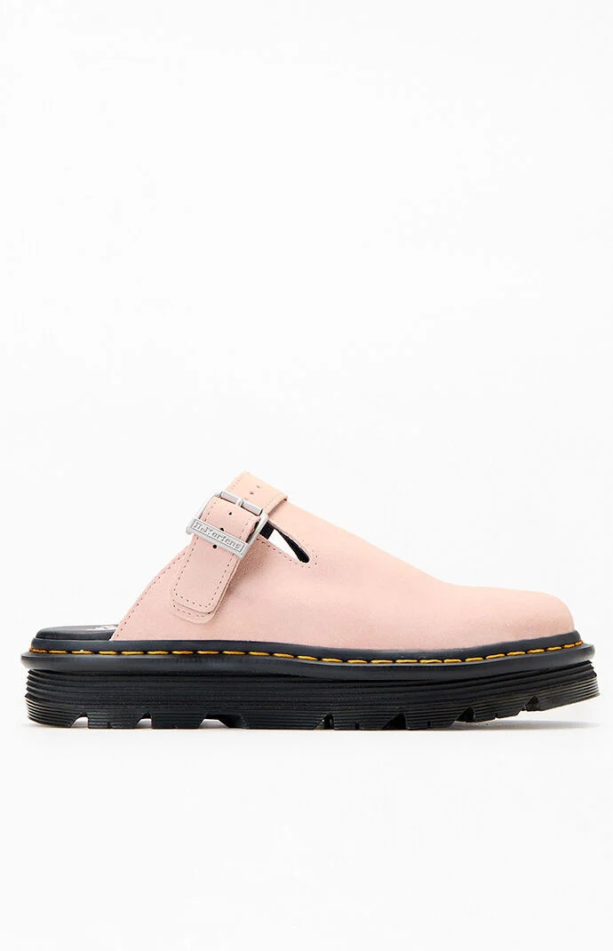 Dr Martens Zebzag Suede Slingback Platform Mules in Pink - Size 6 | PacSun