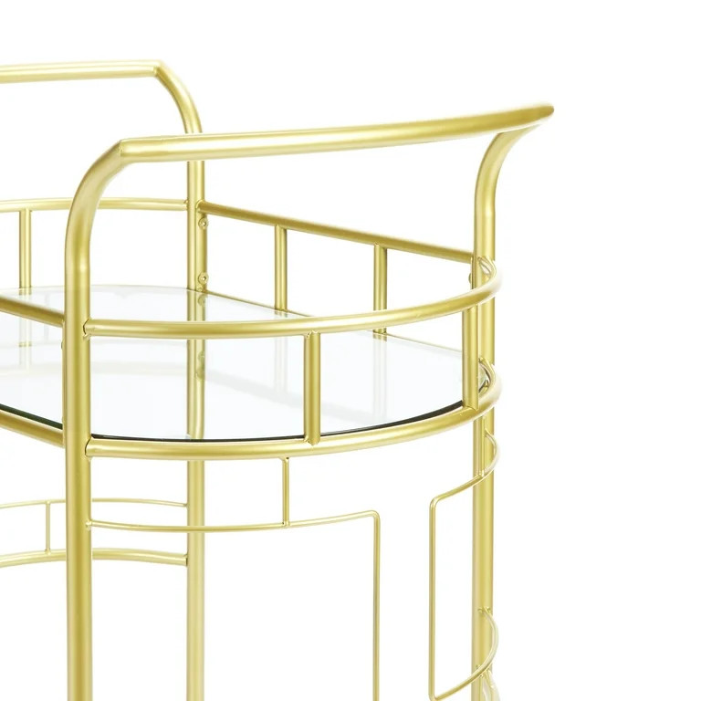 Better Homes & Gardens Fitzgerald Gold Metal Bar Cart | Walmart (US)
