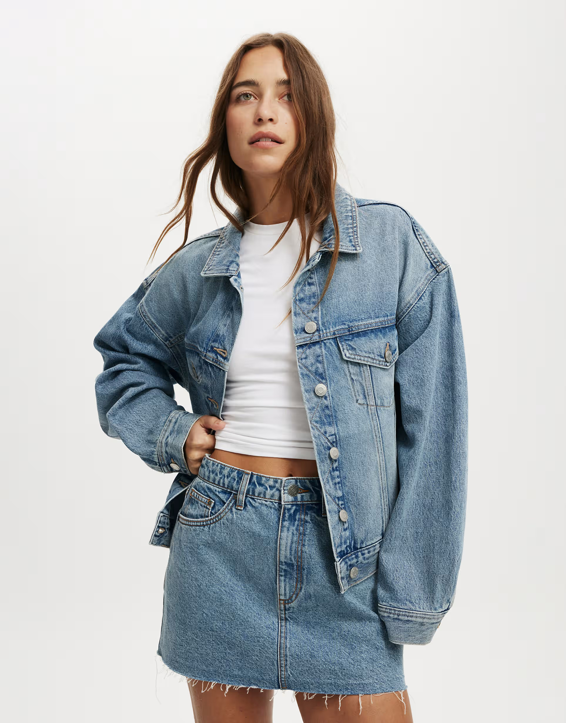 Cotton On Original denim jacket in mid blue | ASOS (Global)