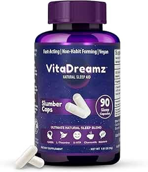 Melatonin Capsules for Sleep - Natural Sleep Aid Supplement with L-Theanine & GABA - SleepEZ Pill... | Amazon (US)