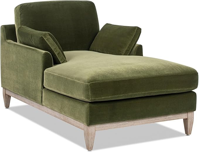 Jennifer Taylor Home Pasadena Modern Farmhouse Chaise Lounge Chair, Olive Green | Amazon (US)