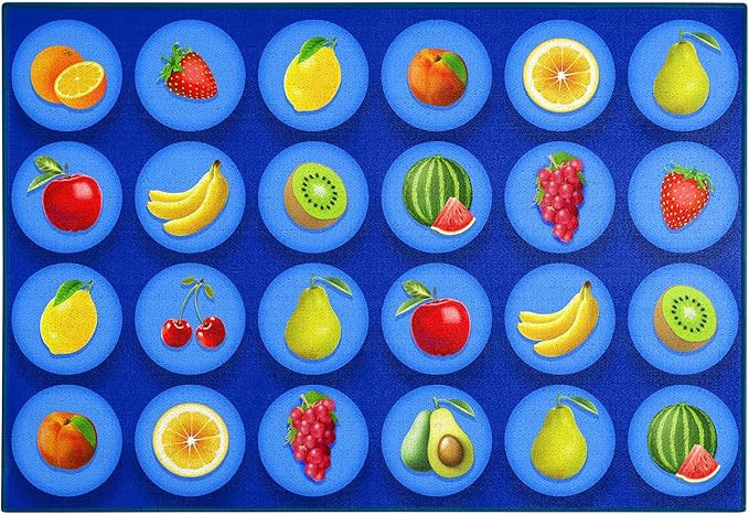 Classroom Rug 24 Seats Various Fruit Learning Seating Classroom Carpet 6'5"x10' Playmat for Eleme... | Amazon (US)