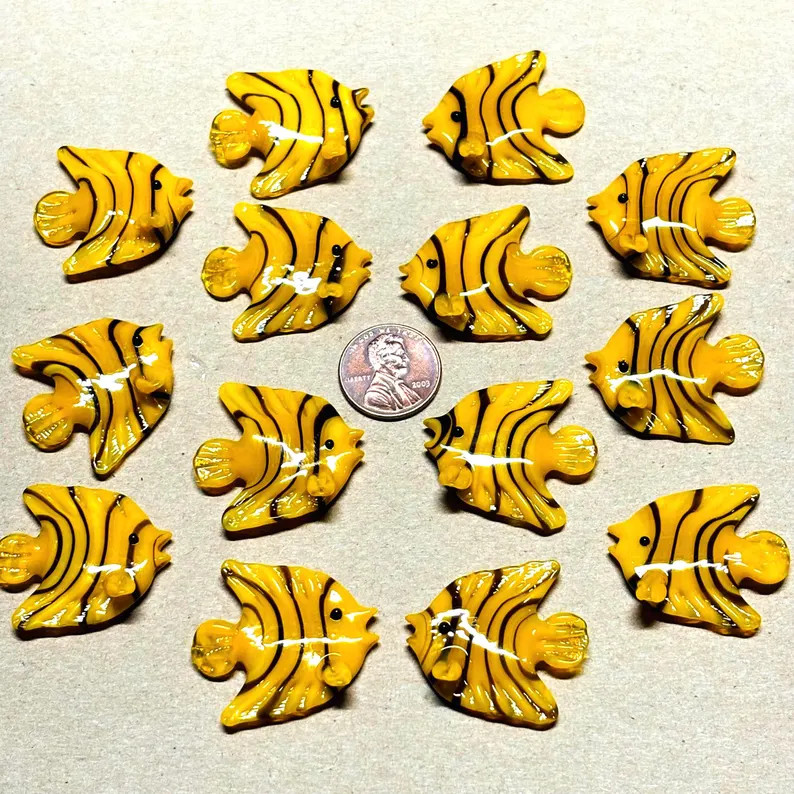 Fish! Millefiori Lampwork Glass Cabochons - Etsy | Etsy (Global)