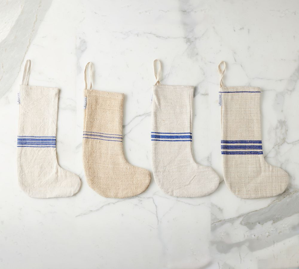 Vintage Grain Sack Holiday Stocking | Pottery Barn (US)