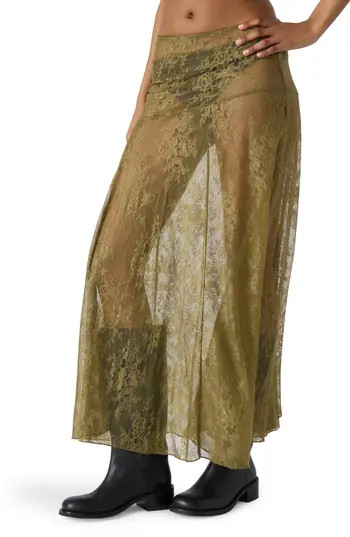 Steve Madden Veera Lace Maxi Skirt in Deep Olive at Nordstrom Rack, Size Large | Nordstrom Rack