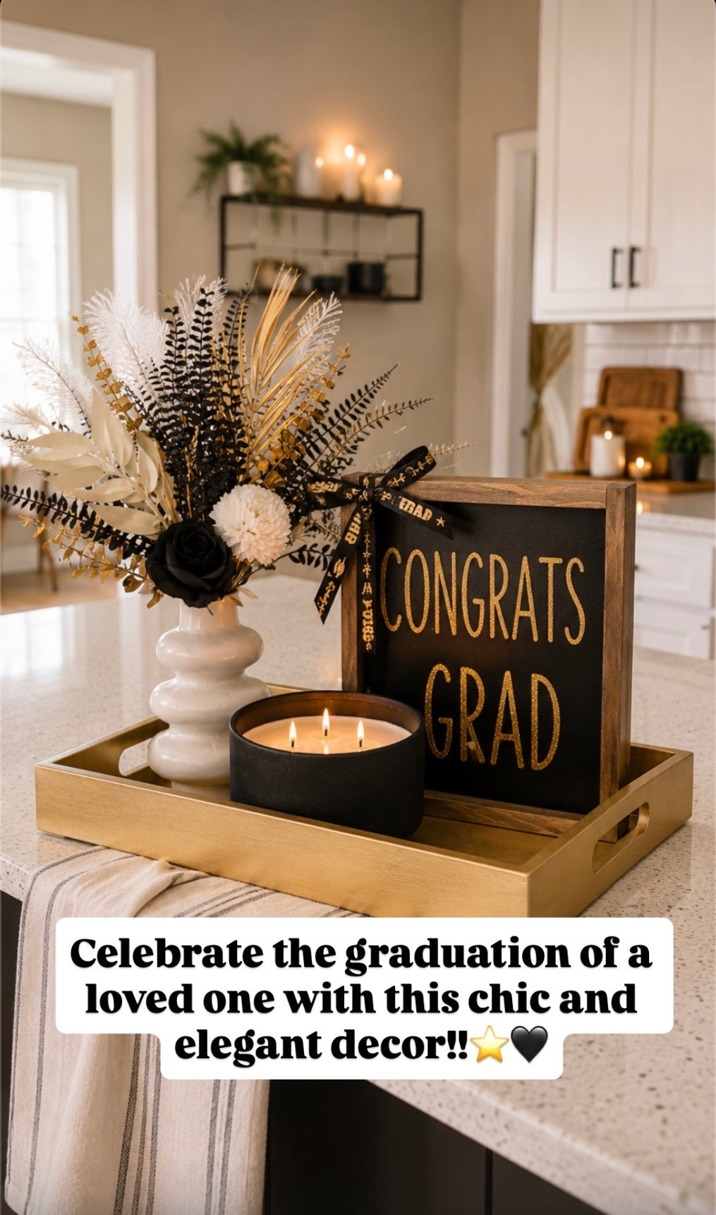 Celebrate the graduation of a loved one with this chic and elegant decor!!⭐️🖤

#LTKSaleAlert #LTKHome #LTKvlog