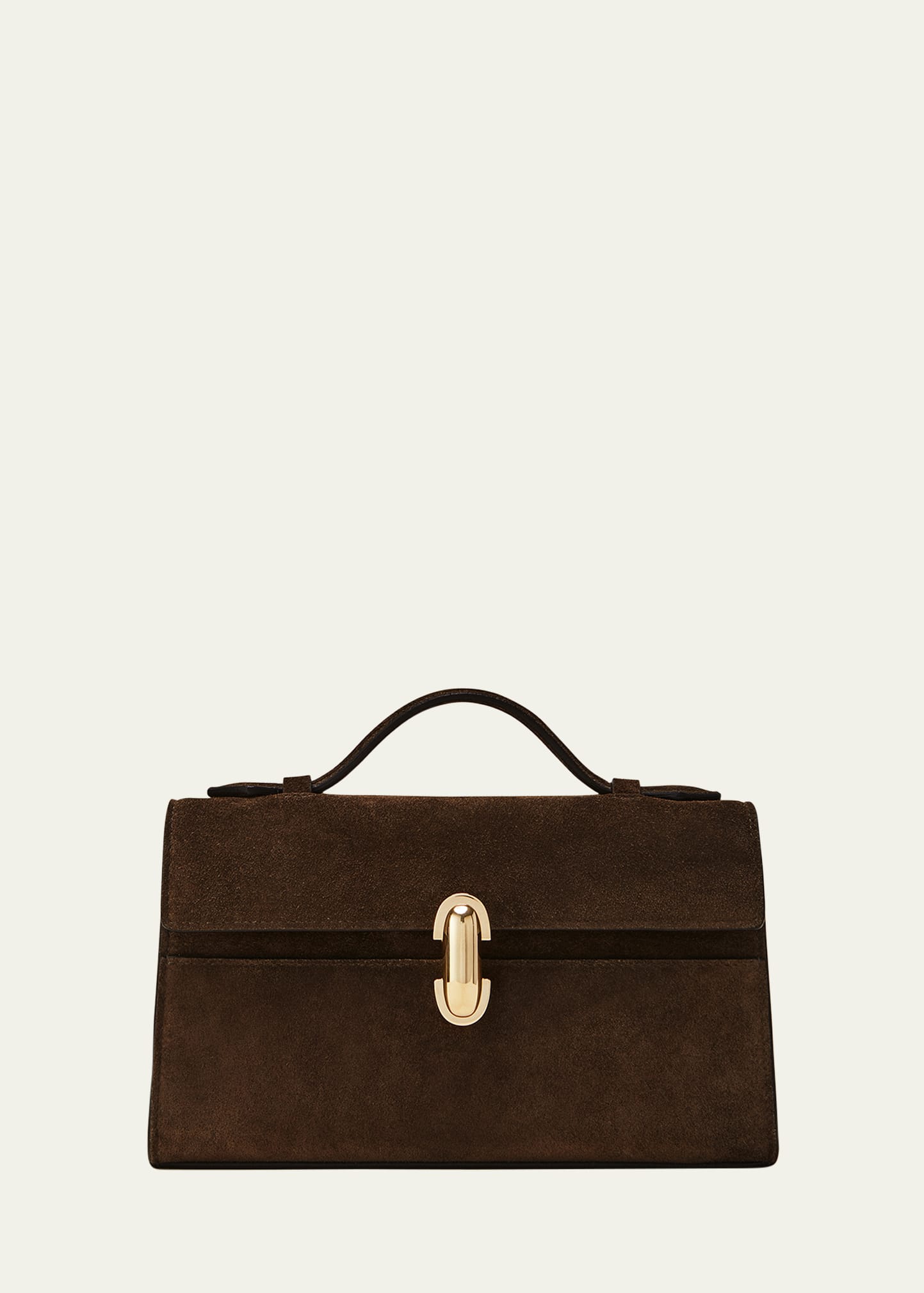 Savette The Symmetry Pouchette Suede Top-Handle Bag | Bergdorf Goodman