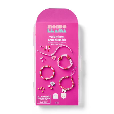 Valentine's Craft Friendship Beaded Bracelet Activity Kit - Mondo Llama™ | Target
