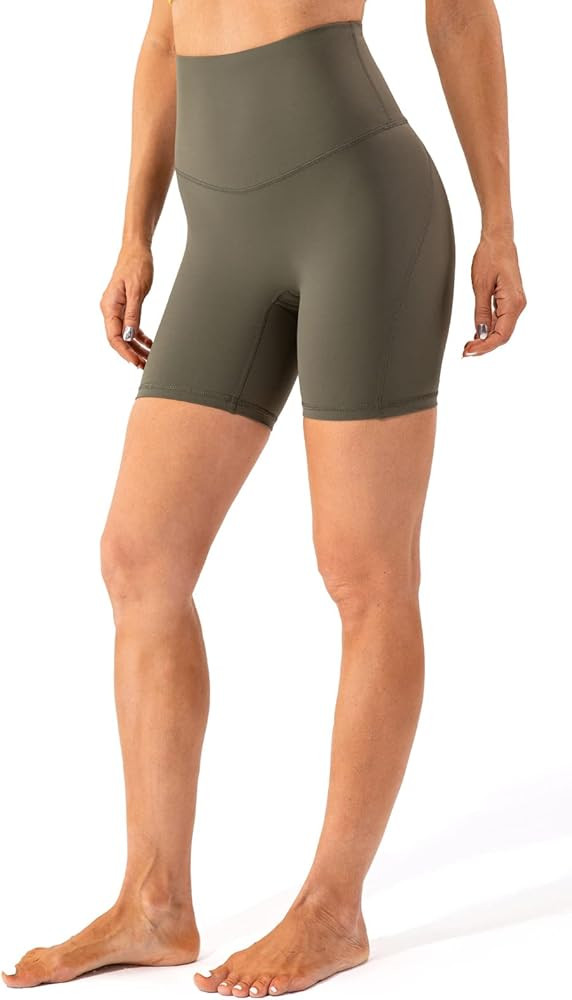 Lavento Women's Supportive Soft Biker Shorts - Super High Waisted Tummy Control Workout Yoga Shor... | Amazon (US)