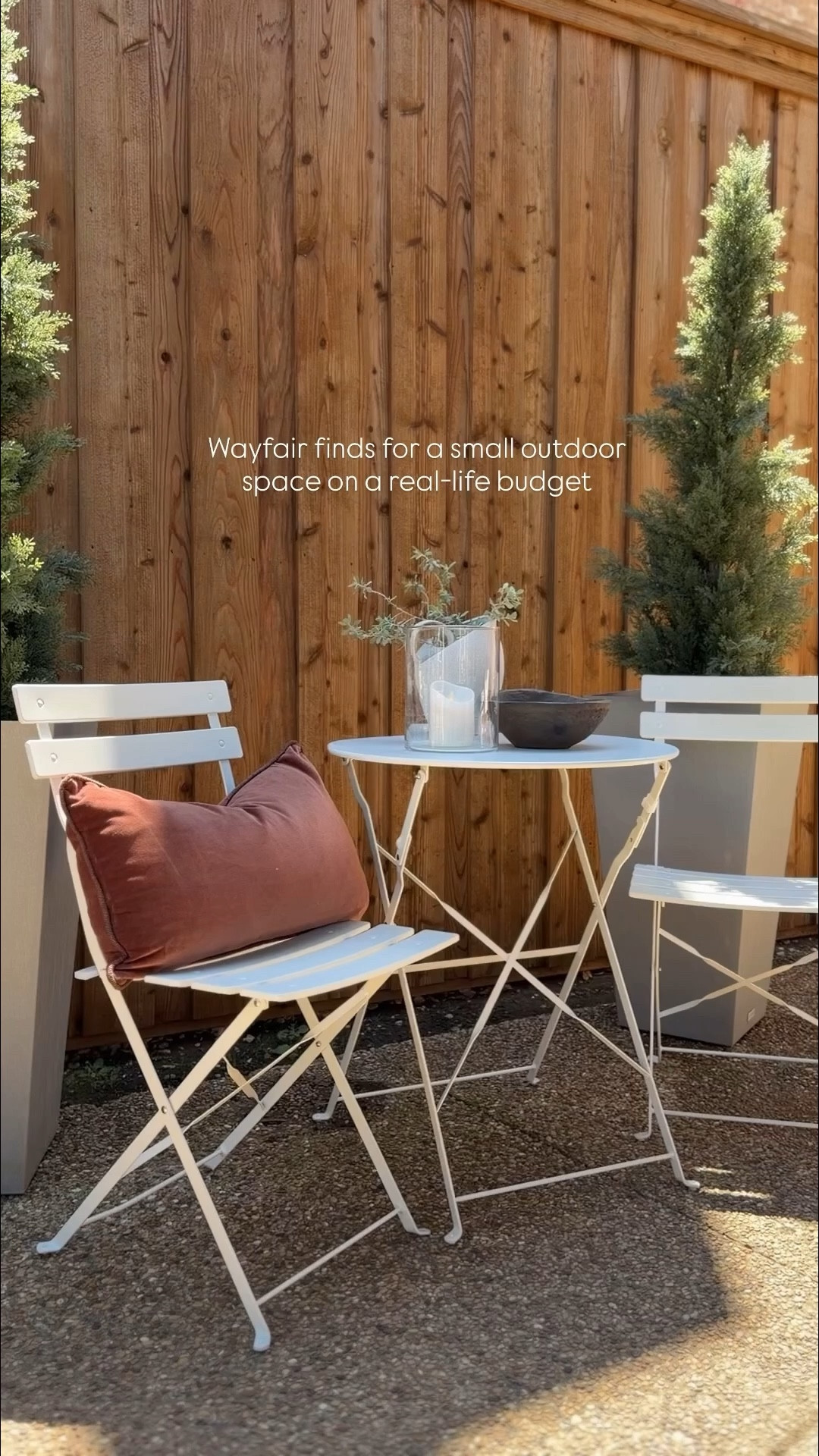 #ad Love this little bistro table setup we added to the backyard and it’s perfect for a small outdoor space! Everything is @wayfair 😍 #wayfairpartner #wishyouwerehere #outdoor #wayfair 

#LTKHome #LTKSeasonal #LTKSaleAlert