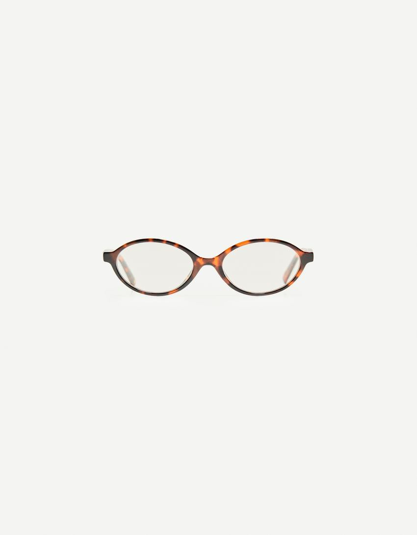Ovale Brille mit Kunststoffrahmen - Accessoires - Damen | Bershka DE